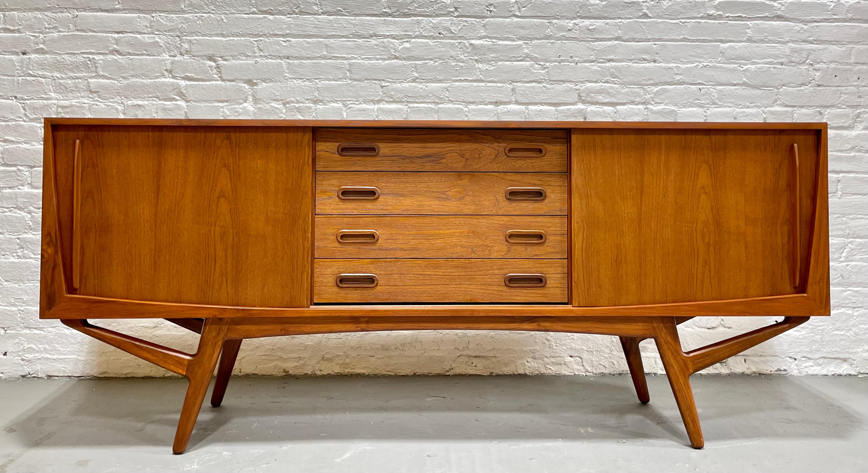Handmade Mid-Century Modern styled Teak Credenza / Sideboard In New Condition For Sale In Weehawken, NJ