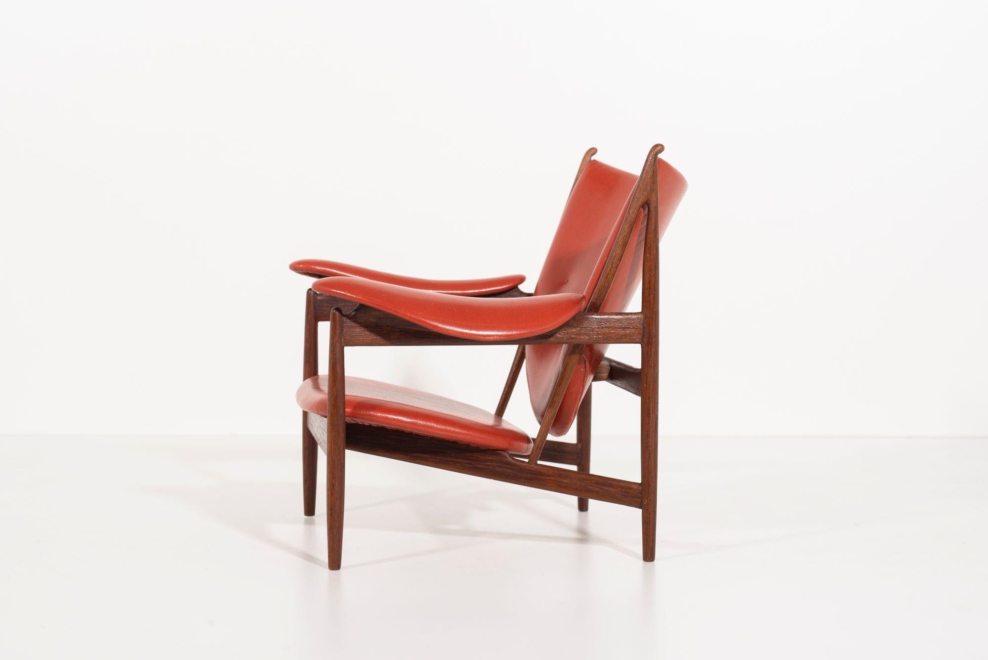 Mid-Century Modern Handmade Miniature of Finn Juhl’s Chieftain Chair, Japan For Sale