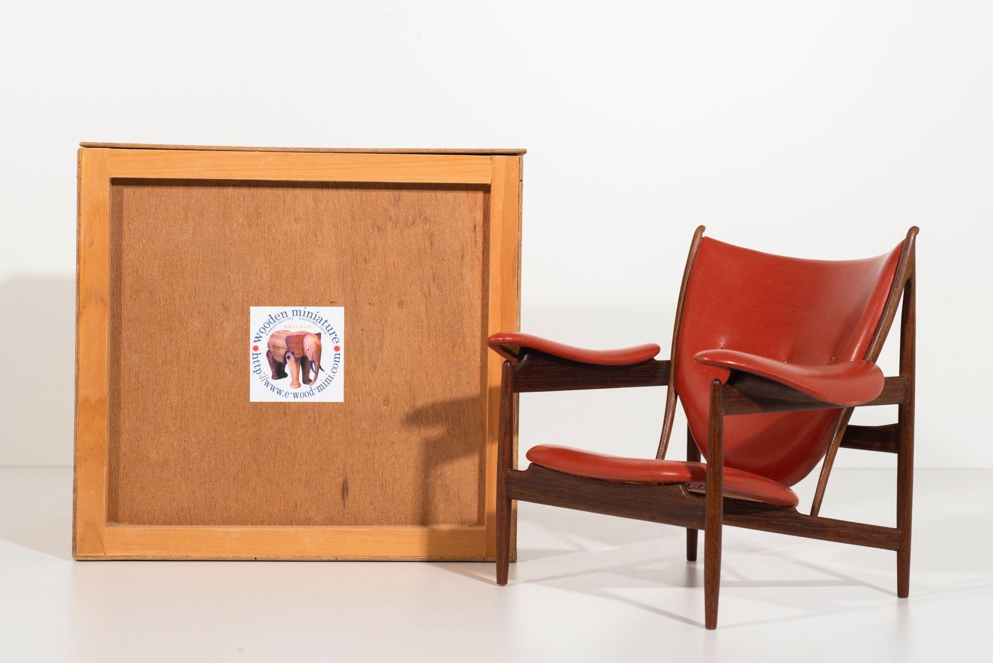 Handmade Miniature of Finn Juhl’s Chieftain Chair, Japan In Good Condition For Sale In Chicago, IL