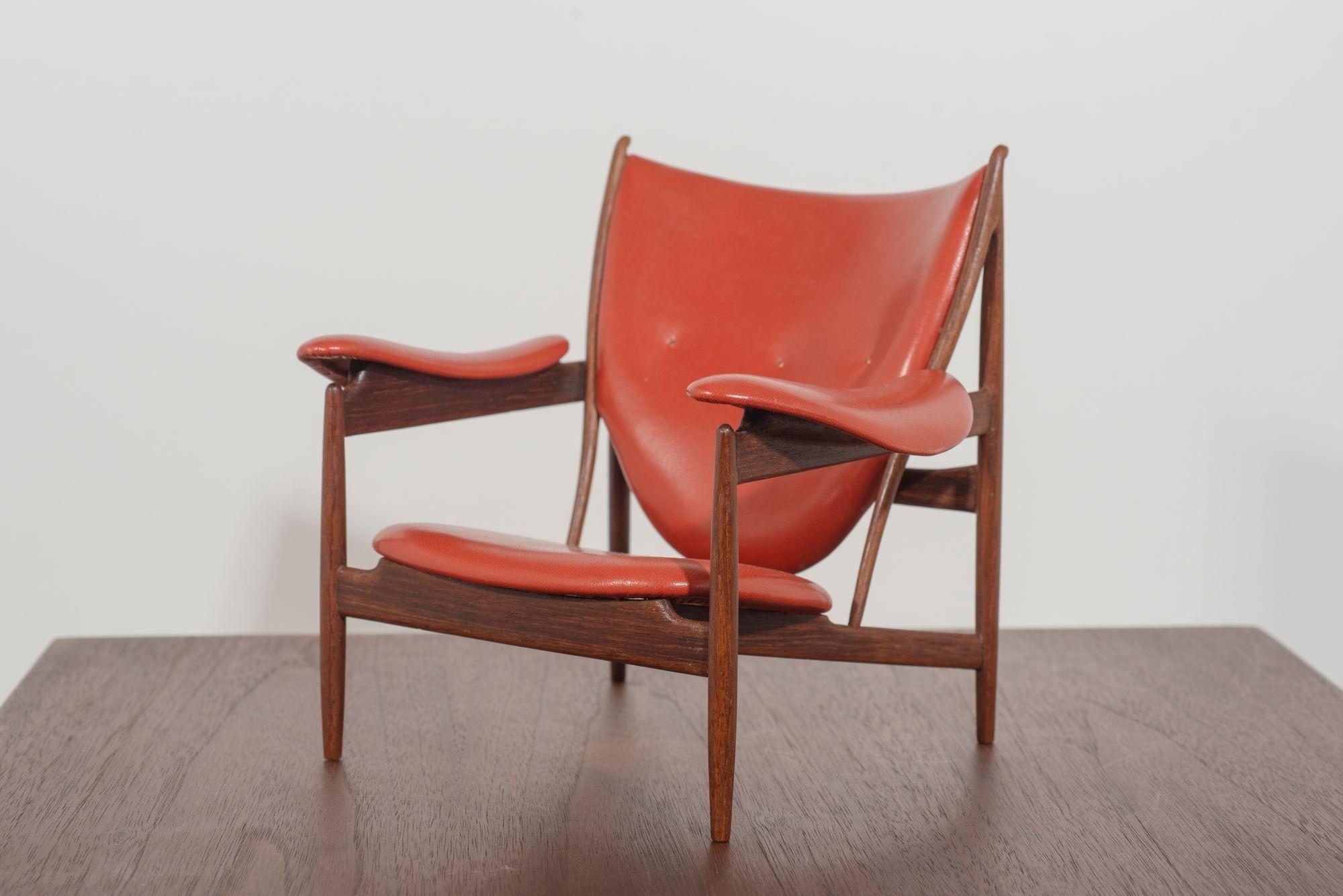 Contemporary Handmade Miniature of Finn Juhl’s Chieftain Chair, Japan For Sale