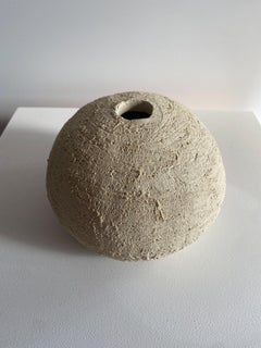 Handmade Minimalist Textured Globe Large Vase by Maku Ceramic