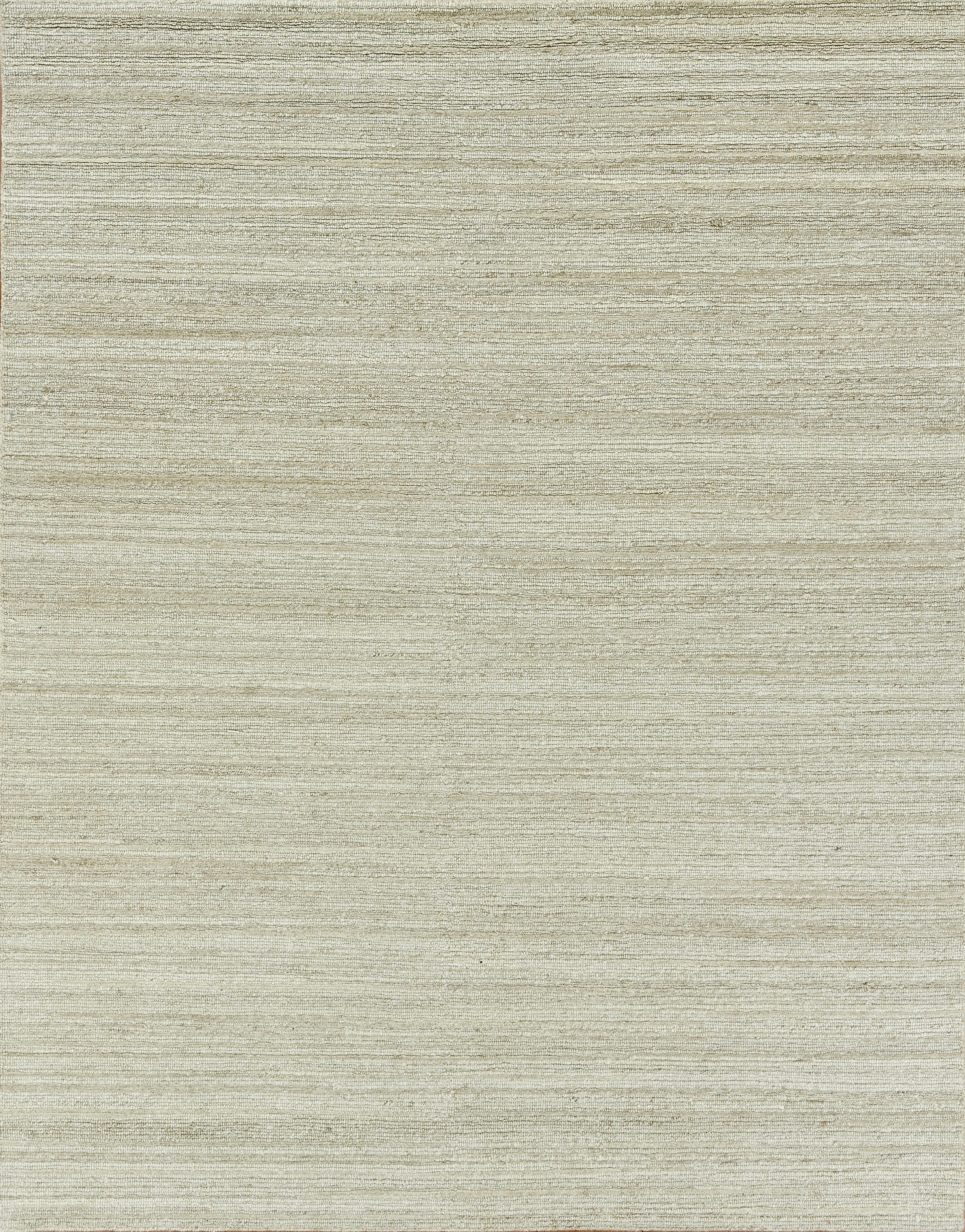 Handmade Minimalist Wool Rug in Soft Beige with Subtle Texture For Sale
