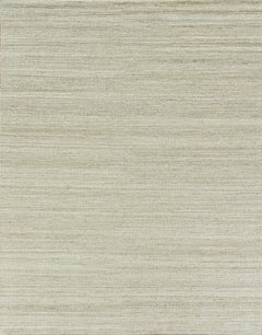 Handmade Minimalist Wool Rug in Soft Beige with Subtle Texture
