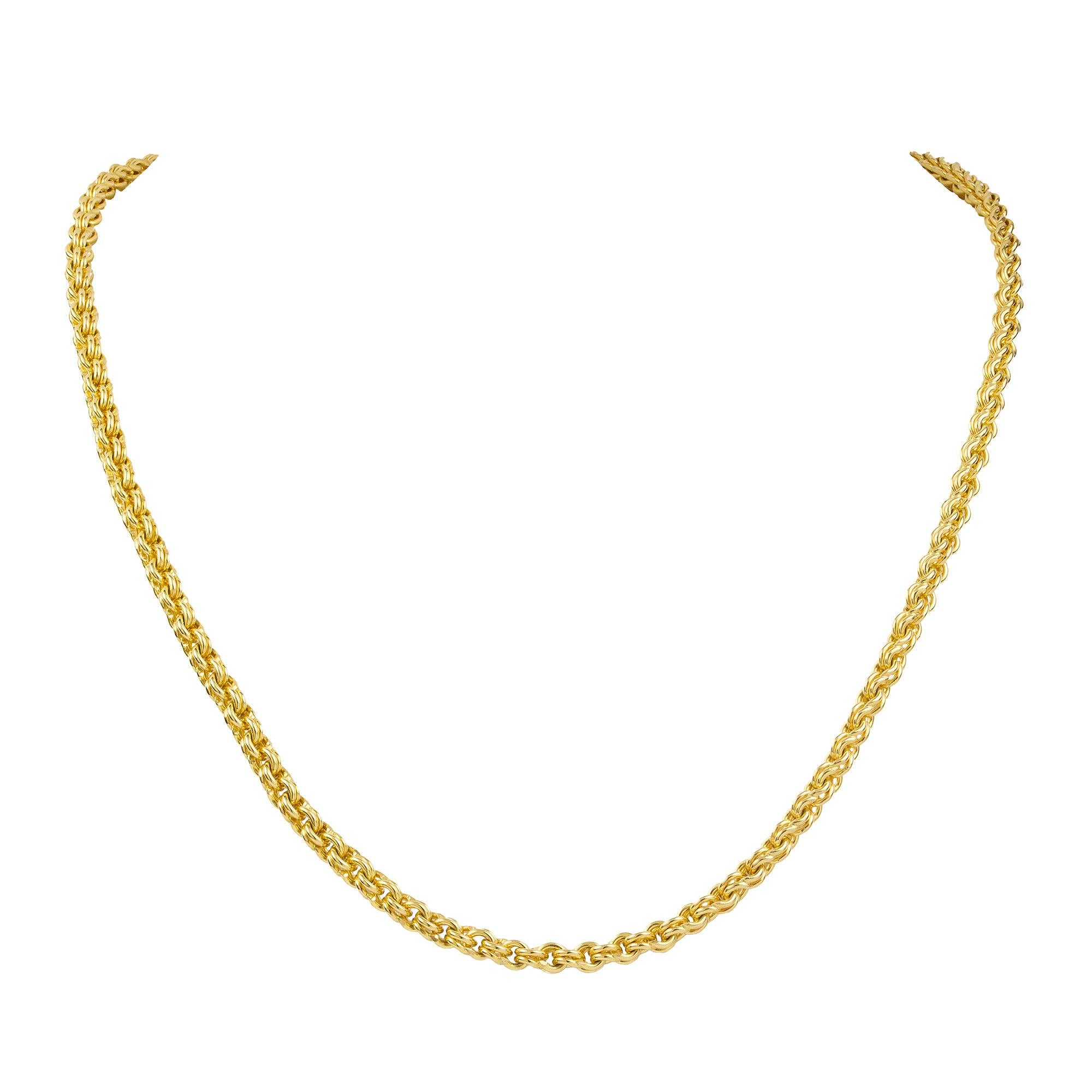 Modern Handmade Minstrel Gold Necklace by Lucie Heskett-Brem For Sale