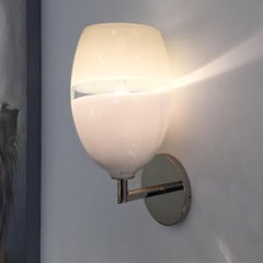 Lattimo Elbow Scone, White/Ivory Egg, Blown Glass - Made to Order