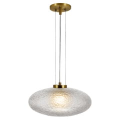 Handmade Modern Lennox White and Brass Pendant Light