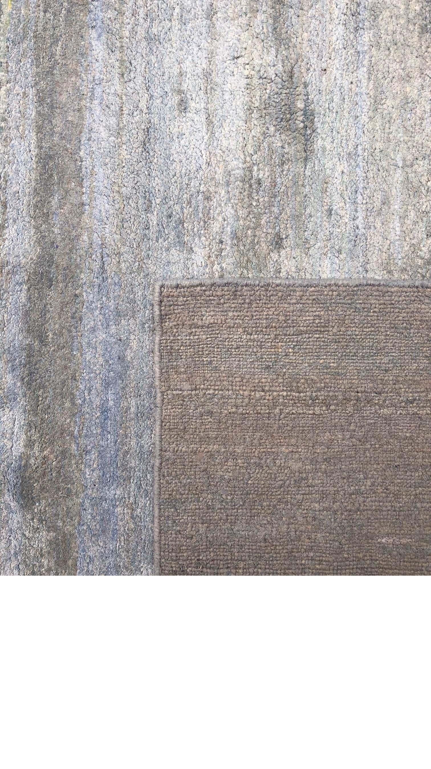 Rug & Kilim's Handmade Modern Rug Brown, Gray and Blue Plain In New Condition In Long Island City, NY