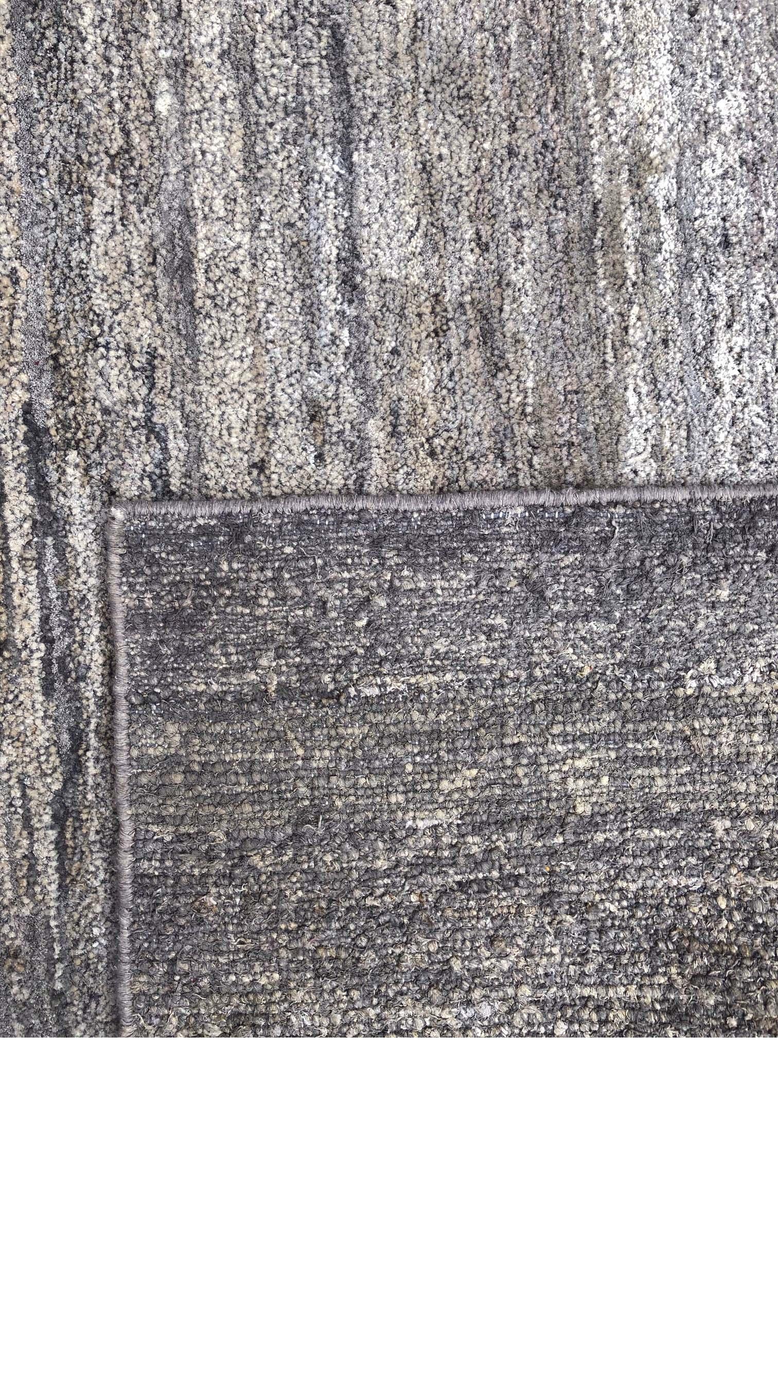 Rug & Kilim's Handmade Modern Rug Gray, Silver and Black Plain In New Condition In Long Island City, NY
