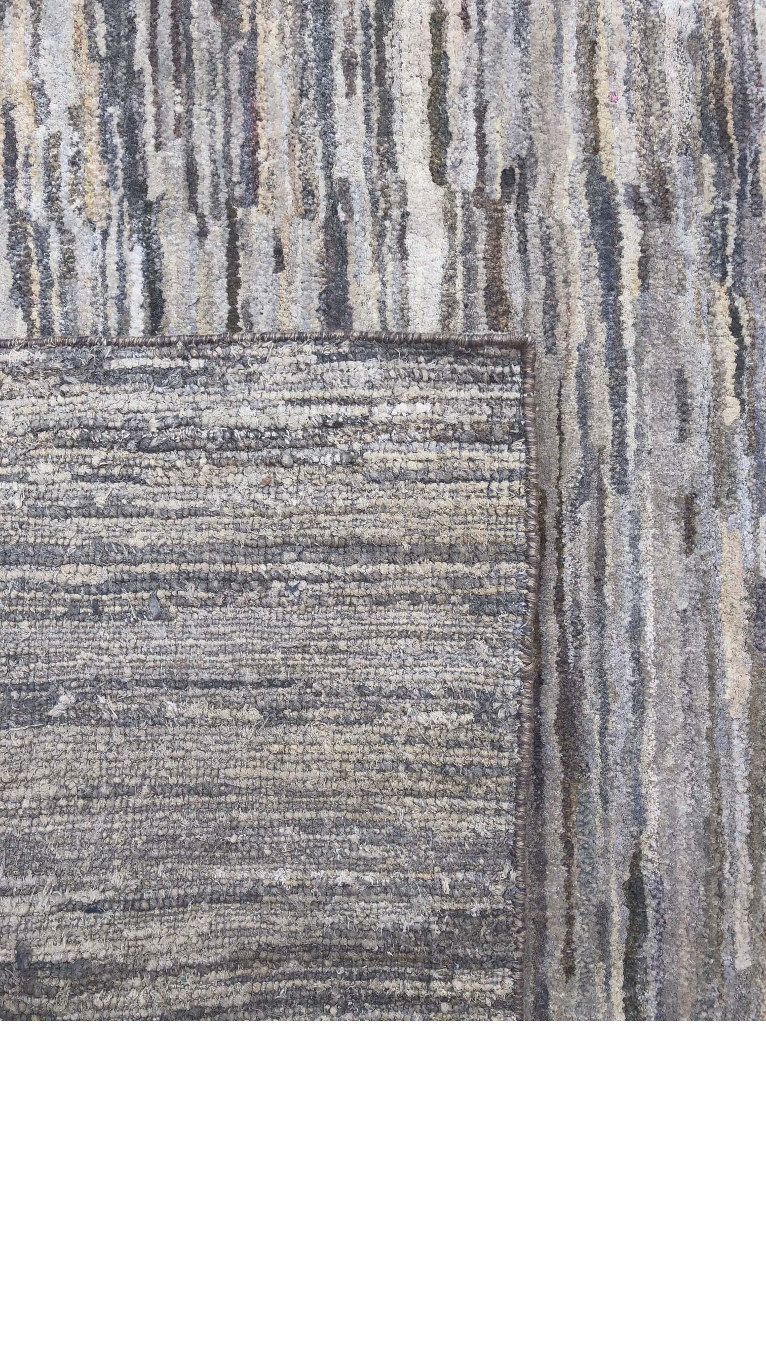 Rug & Kilim's Handmade Modern Rug Silver, Gray and Blue Plain Mix In New Condition In Long Island City, NY
