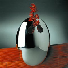 Handmade Modern Silver Plated Vase "Omaggio a S. Dalì" by G. Malimpensa for Mesa