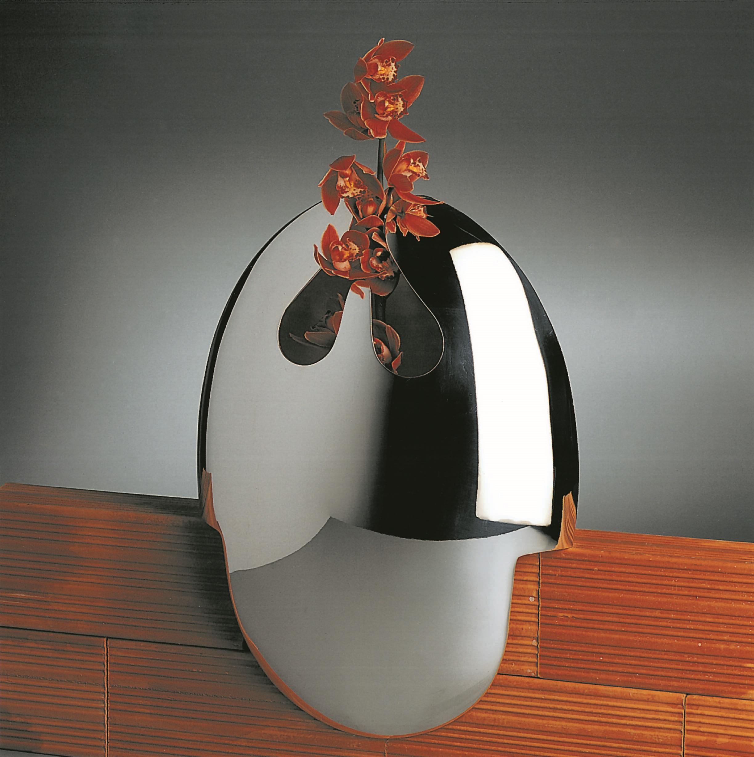 Contemporary Handmade Modern Silver Plated Vase 