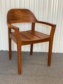 Poltrona in palissandro dei Caraibi fatta a mano in stile moderno