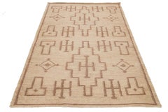 Alfombra de Yute Natural Tuareg Tan Moderna Hecha a Mano