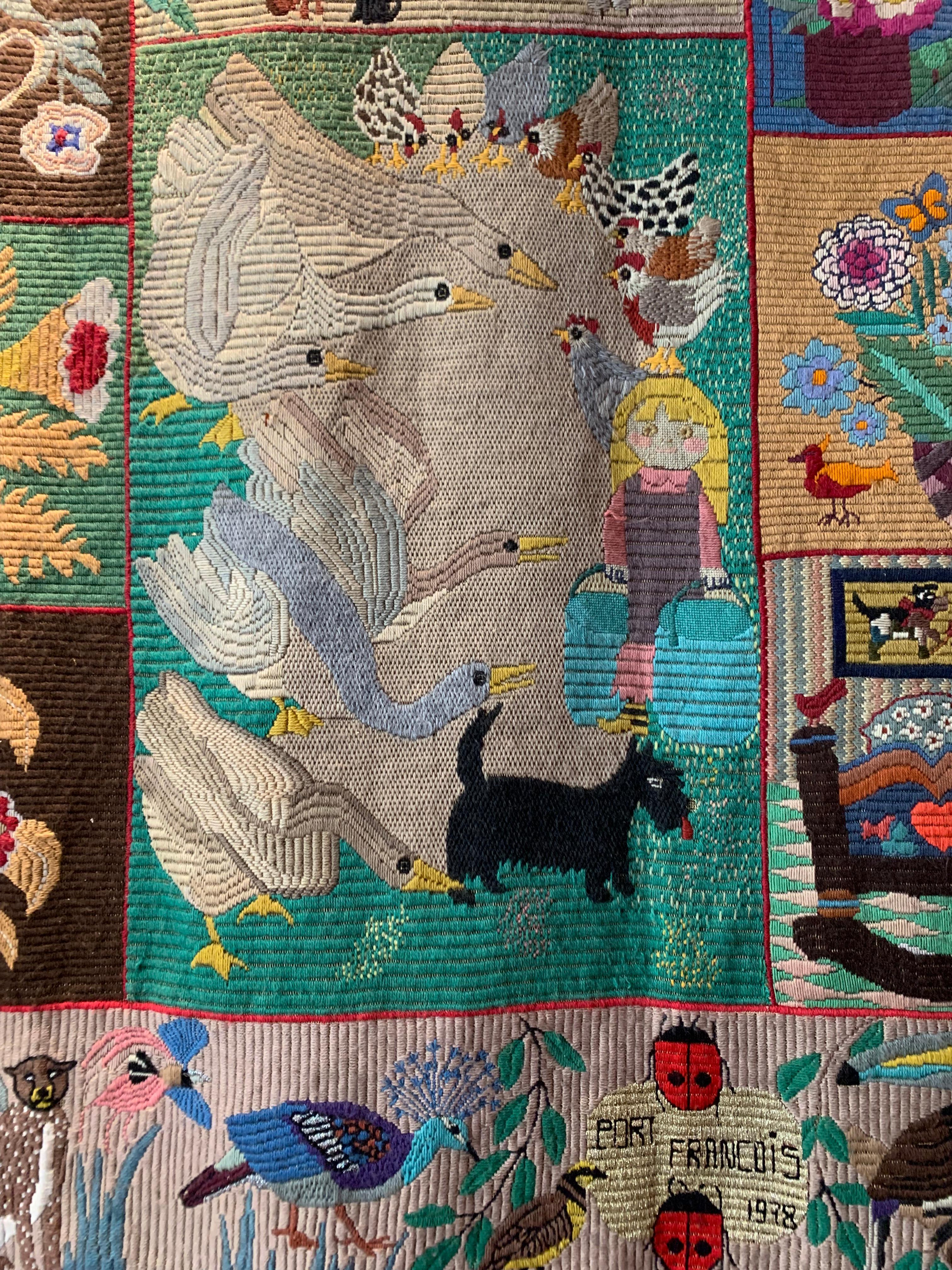 20th Century Handmade Modern Tapestry For Sale