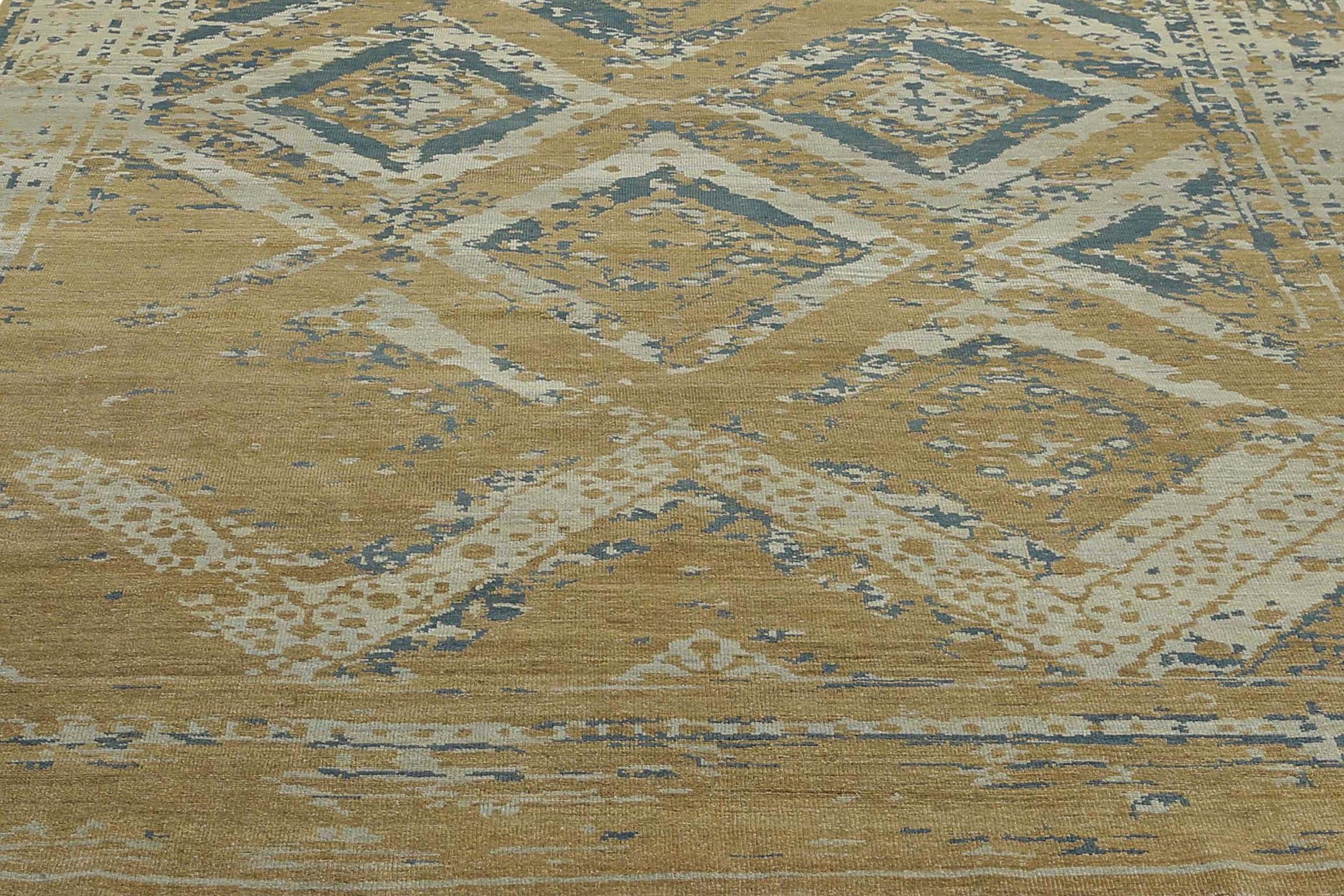 Afganistán Sultanabad Rugs Circa 1990 - Algodón Gris Marfil Amarillo - 95556 en venta 4