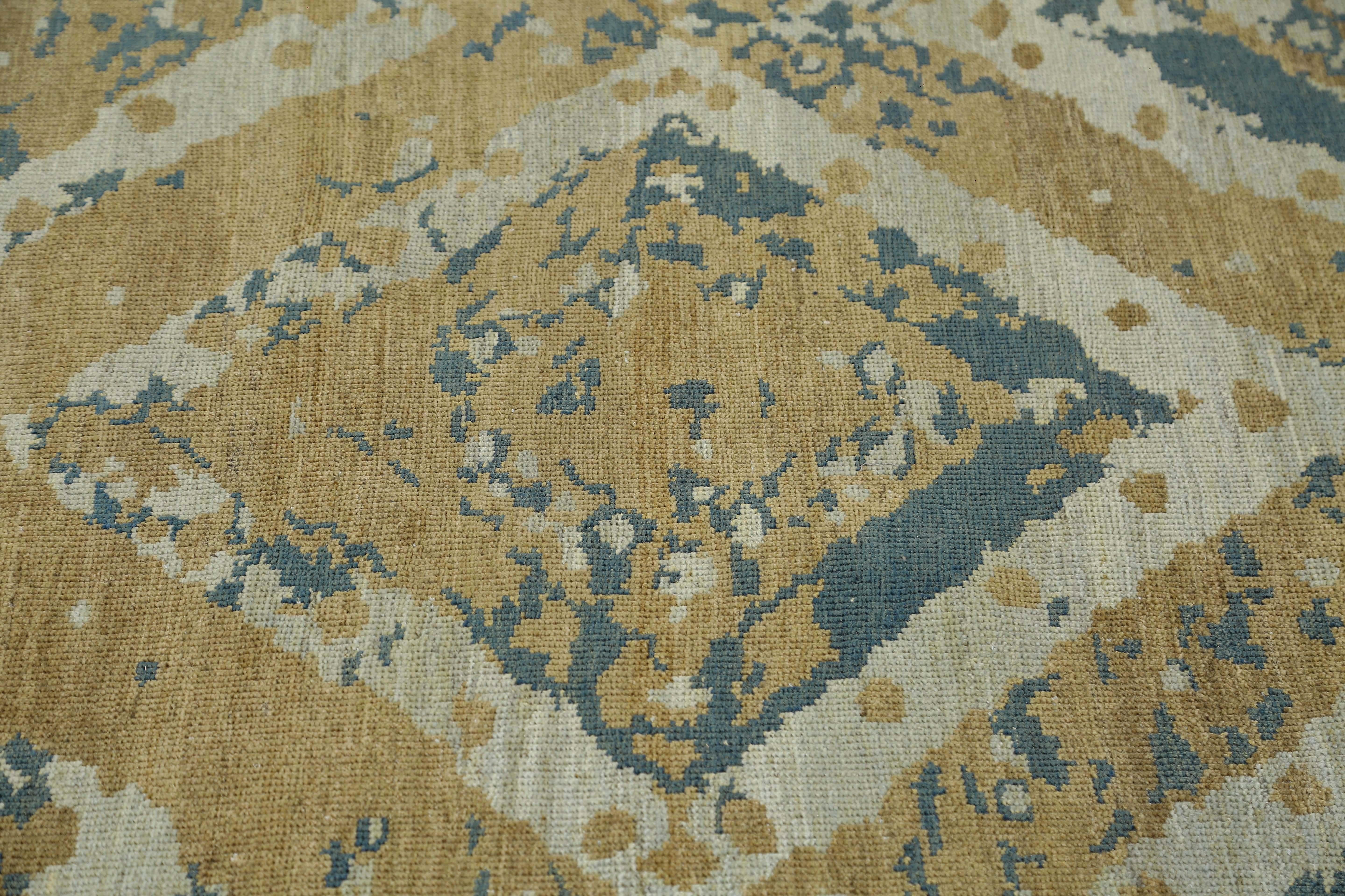 Afganistán Sultanabad Rugs Circa 1990 - Algodón Gris Marfil Amarillo - 95556 Tribal en venta
