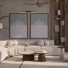 Handmade Modular Liz Coffee Table in Travertine & Walnut Matte by Nolita Harbour