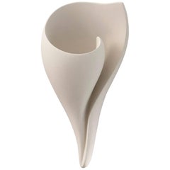 Handmade Monumental Shell Wall Light/Sconce, White Plaster, Hannah Woodhouse