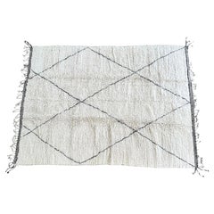 Handmade Moroccan Beni Ourain Rug - 9.6
 X 13.8
