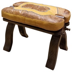  Handmade Moroccan Camel Seat, Ditressed Cushion