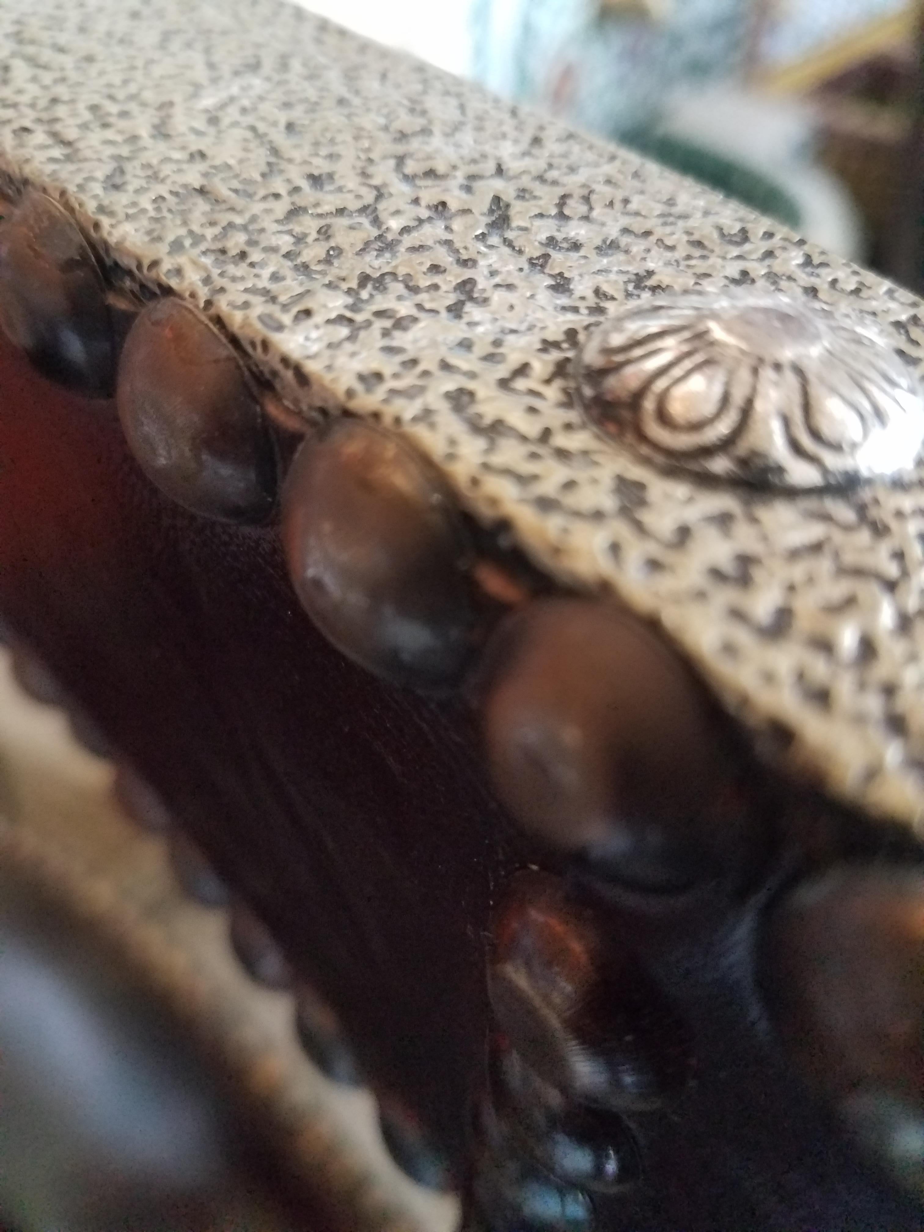 Handmade Moroccan Cedar Wood Chair, Leather Cushion For Sale 1
