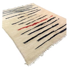 Handmade Moroccan Wool Rug in Abstract Art Design by Gordian