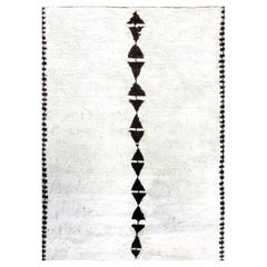 Handmade Moroccan Wool Rug with Geometric Tribal Design