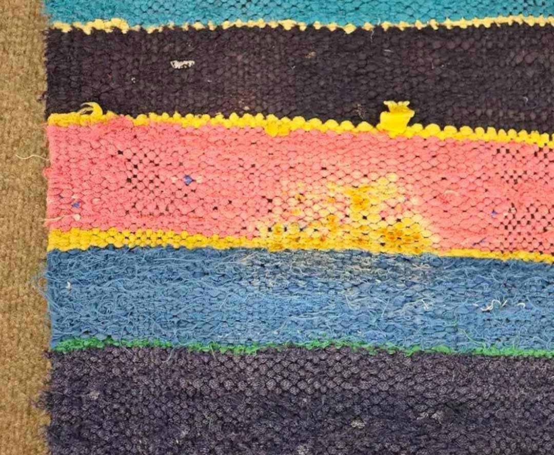 Tessuto Tappeto multicolore fatto a mano in vendita