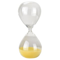 Sablier en verre clair de Studio A A fait à la main à Murano dans le style de Venini