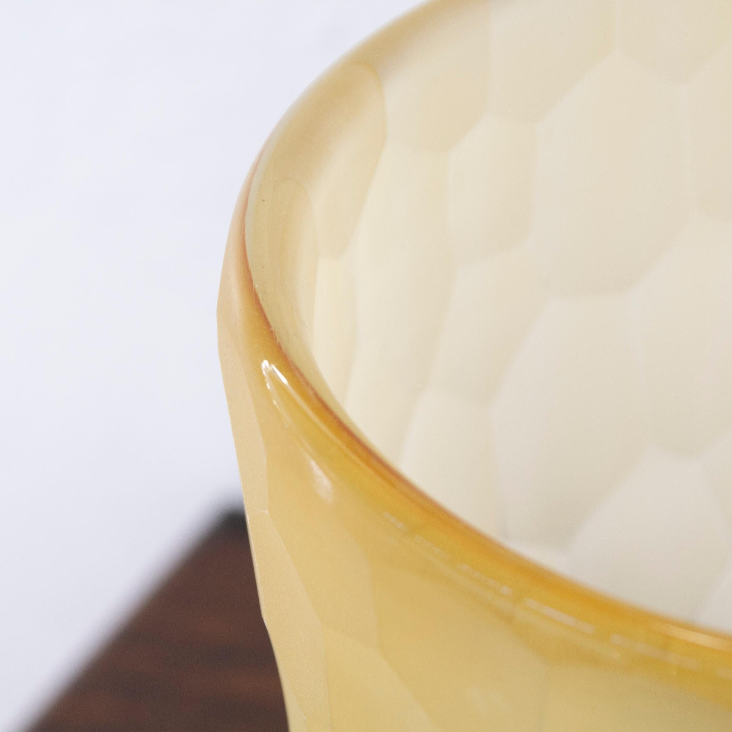 Vaso in vetro di Murano fatto a mano, colore ambra, Made in Italy in vendita 2