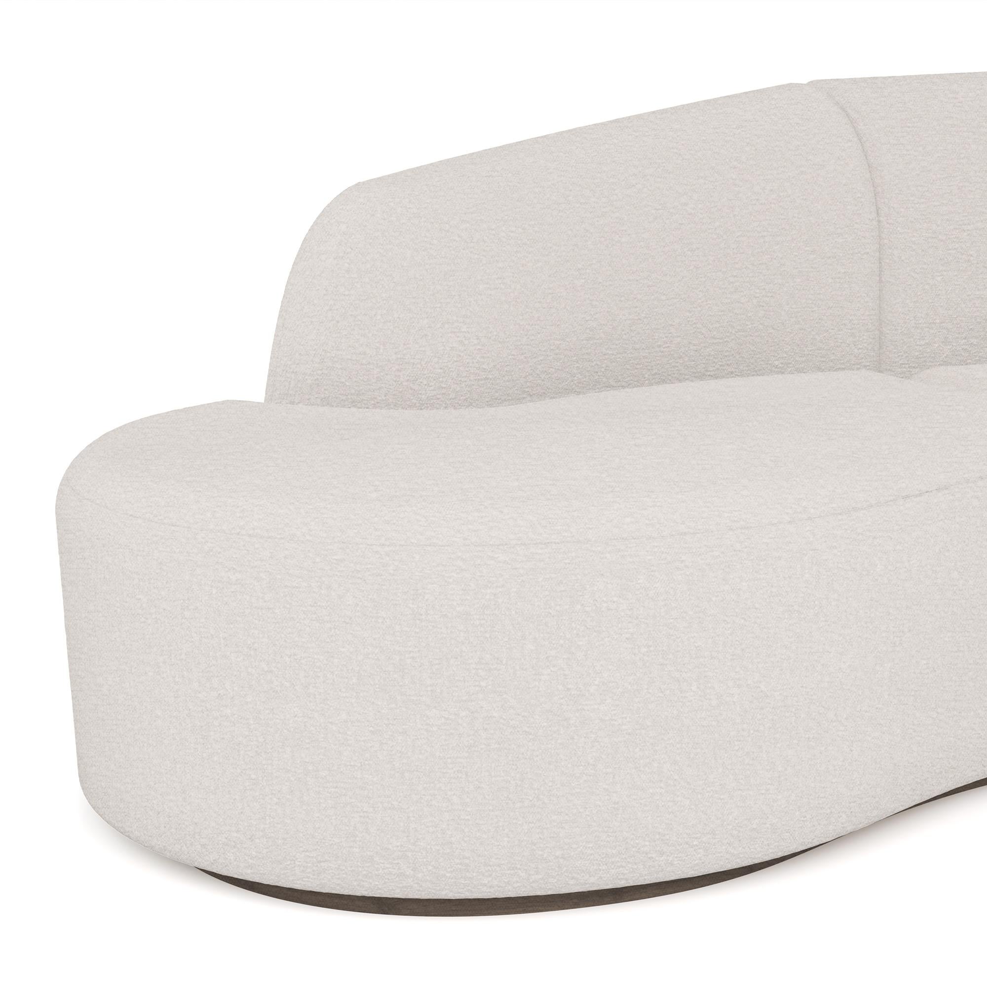 Portuguese Handmade Nathalie II Sectional in Bouclé & Curved Silhouette by Nolita Harbour For Sale