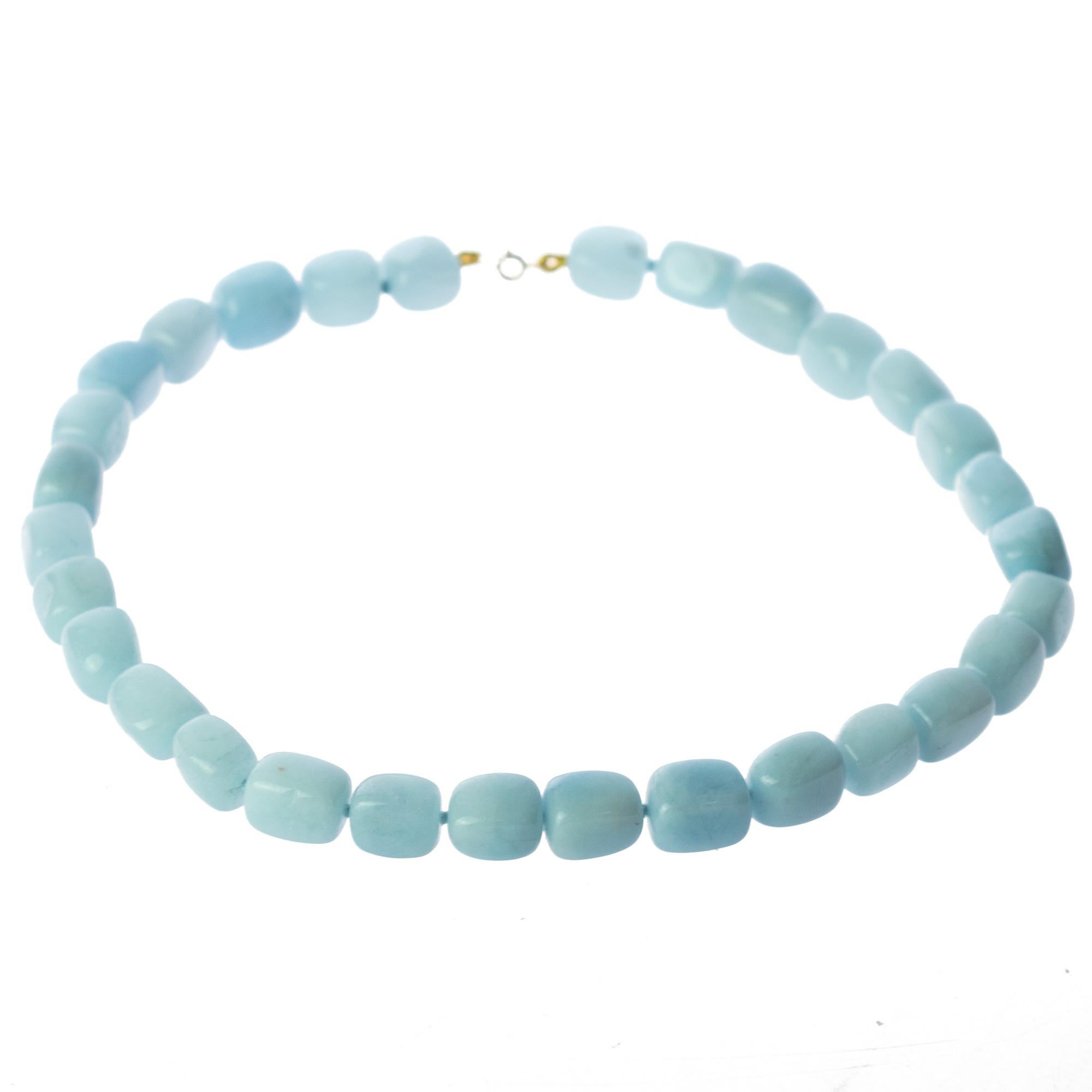 Collana girocollo di perline preziose fatte a mano in acquamarina naturale Intini Jewels In condizioni Nuovo in vendita a Milano, IT