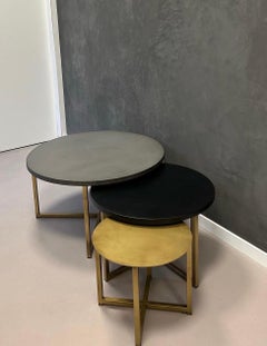 Mesas nido hechas a mano, Juego Mesas auxiliares de centro hechas a mano por un diseñador francés