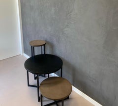 Handmade Nesting Tables, Set Side Coffee Tables Handcrafted by French Designer