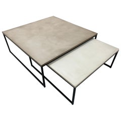 Tables gigognes, set de tables basses d'appoint faites à la main par un designer français