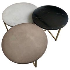 Tavolini nidificanti fatti a mano, set di tavolini laterali realizzati a mano da un designer francese