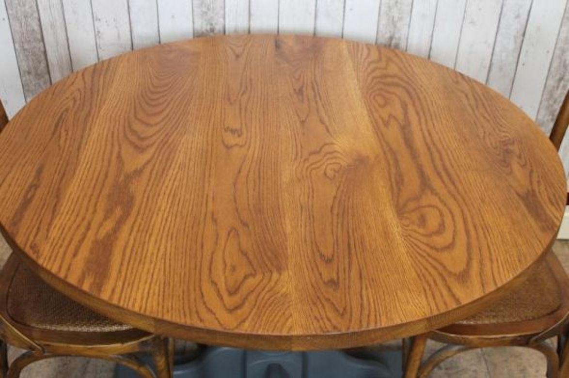 European Handmade Oak Cafe Table, 20th Century For Sale
