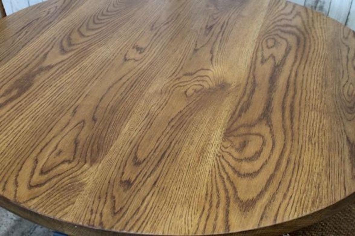 Handmade Oak Cafe Table, 20th Century For Sale 1