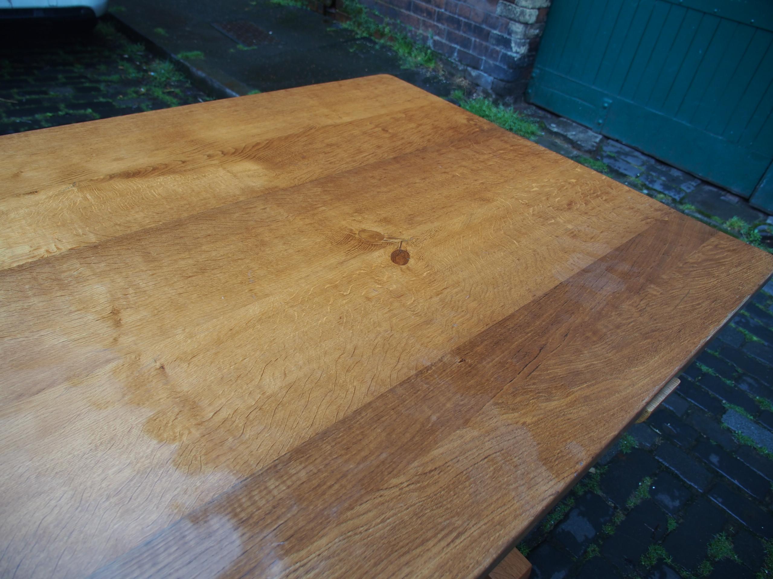 Handmade Oak Dining Table or Boardroom Table by Beaverman For Sale 7