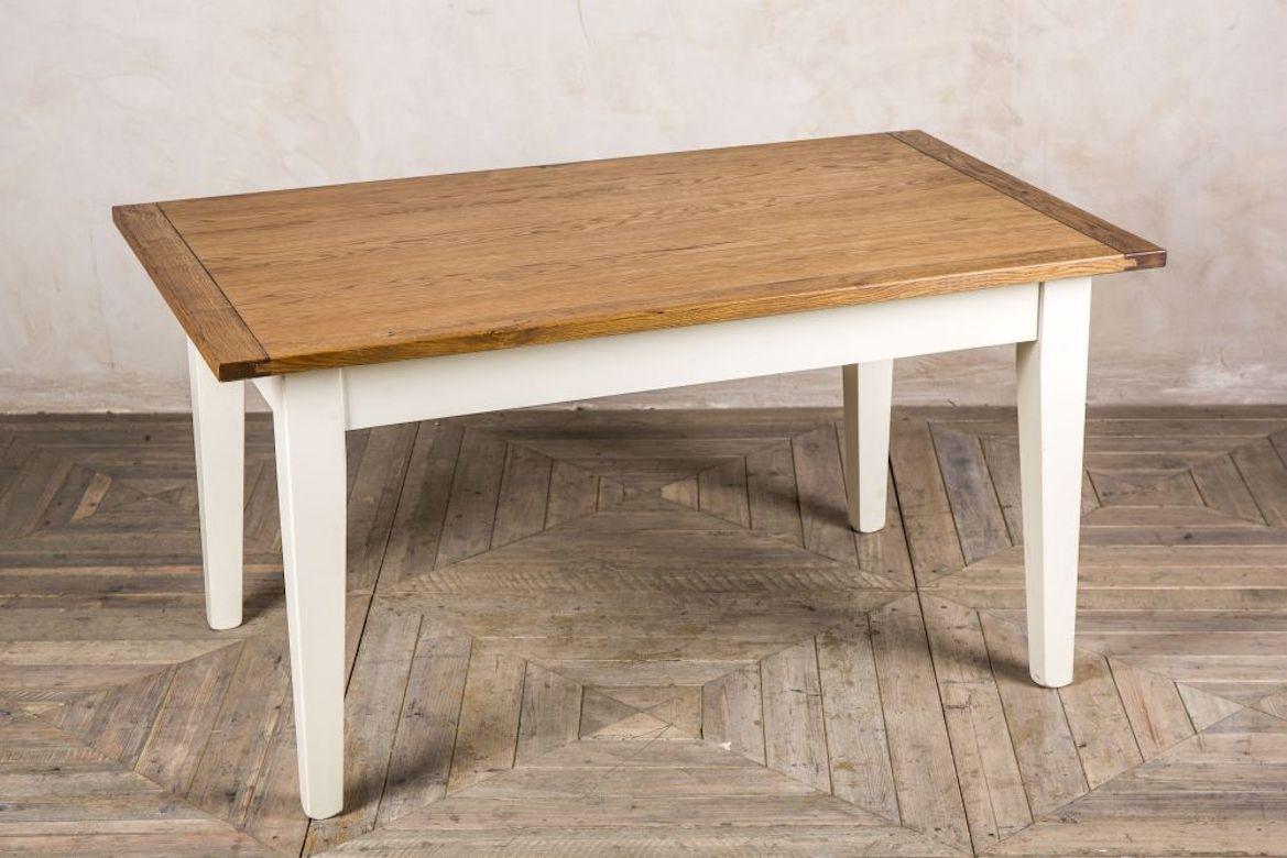 European Handmade Oak Extending Farmhouse Table, 20th Century For Sale