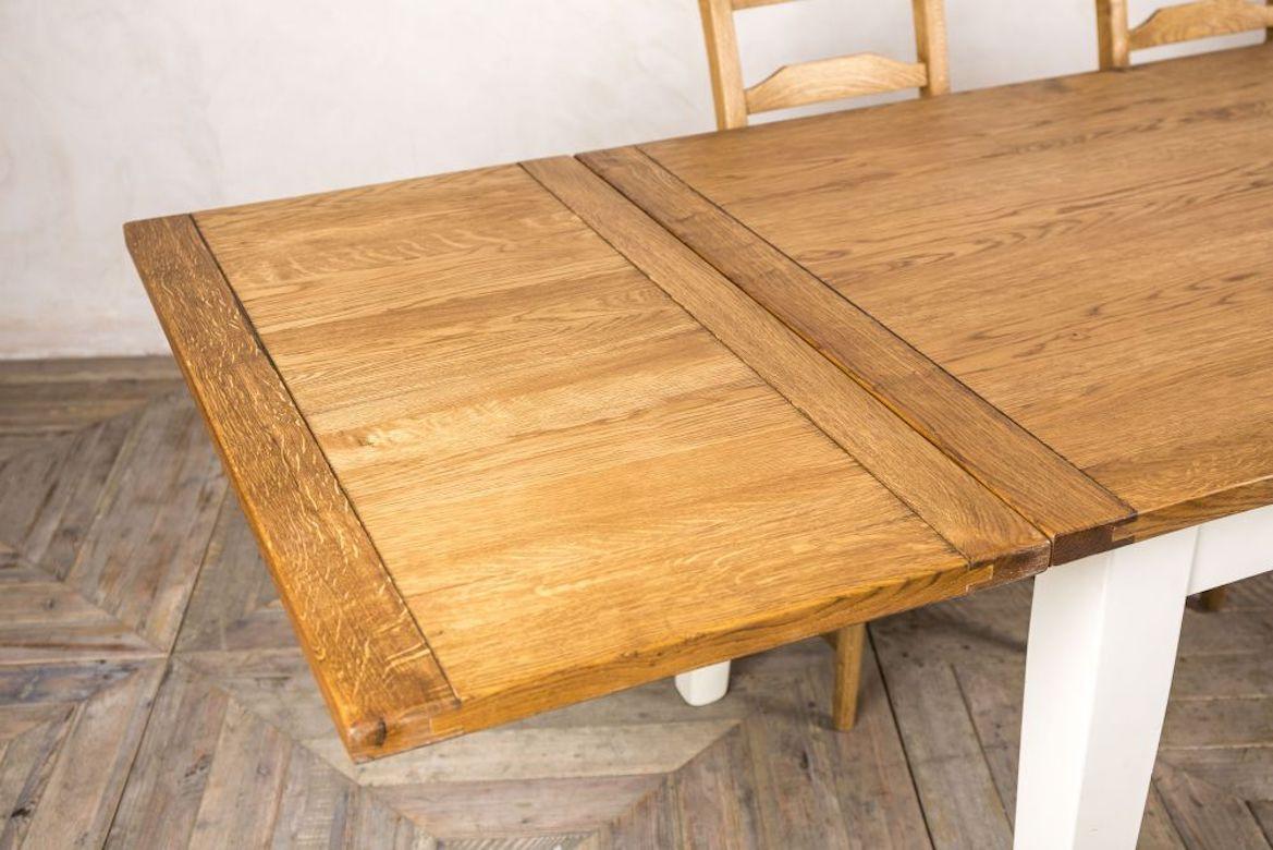 Handmade Oak Extending Farmhouse Table, 20th Century For Sale 1