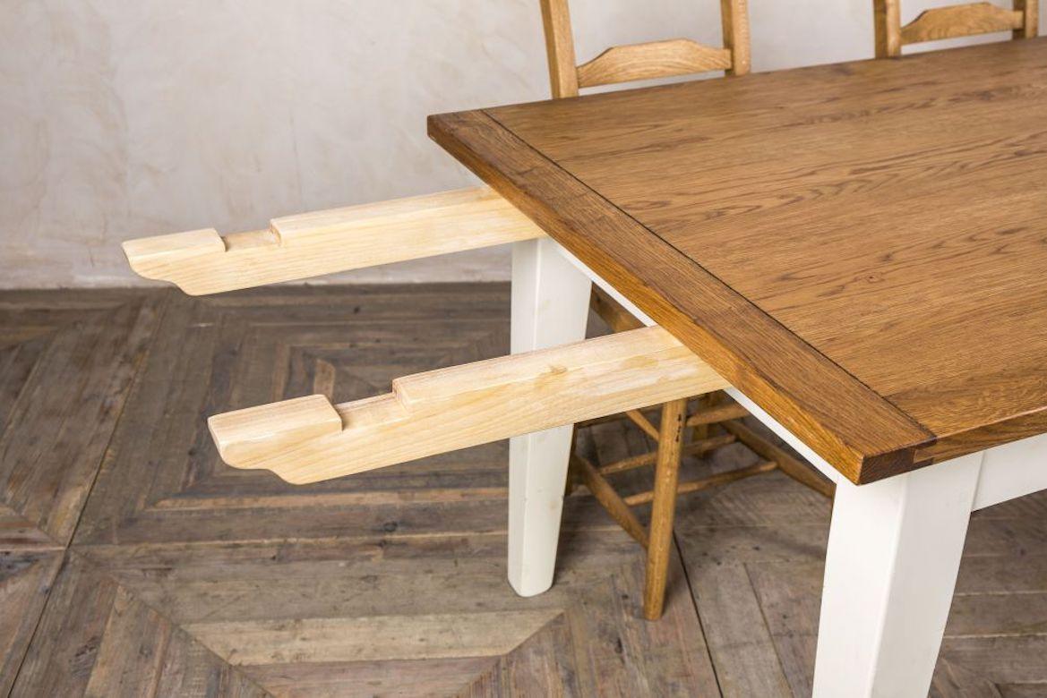 Handmade Oak Extending Farmhouse Table, 20th Century For Sale 3