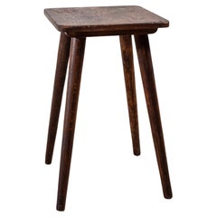 Handmade Oak Stool, 1950s Belgium