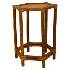 Handmade Octagonal  Bamboo Side Table