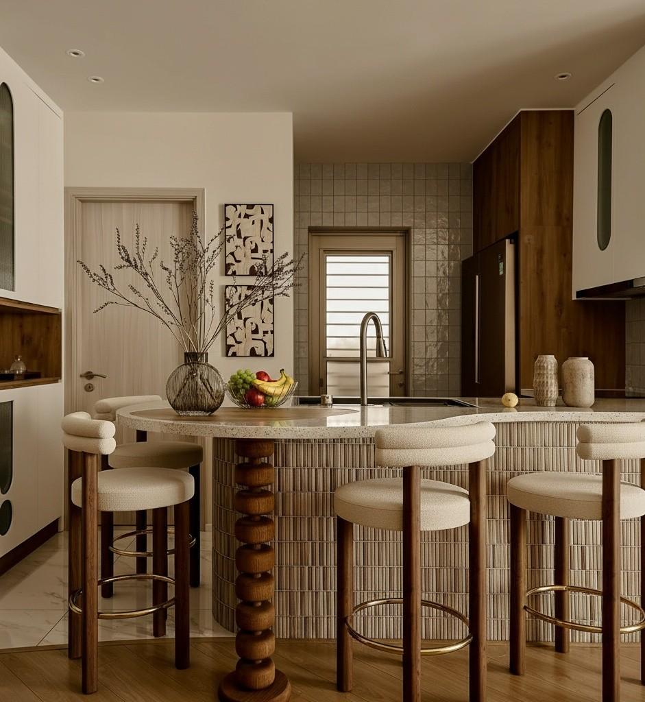 La chaise de bar Odette de Nolita Harbour est une fusion parfaite de design moderne et d'élégance intemporelle, conçue pour rehausser de son charme sophistiqué tout espace de bar ou de cuisine. Cette chaise de bar associe des matériaux luxueux à une