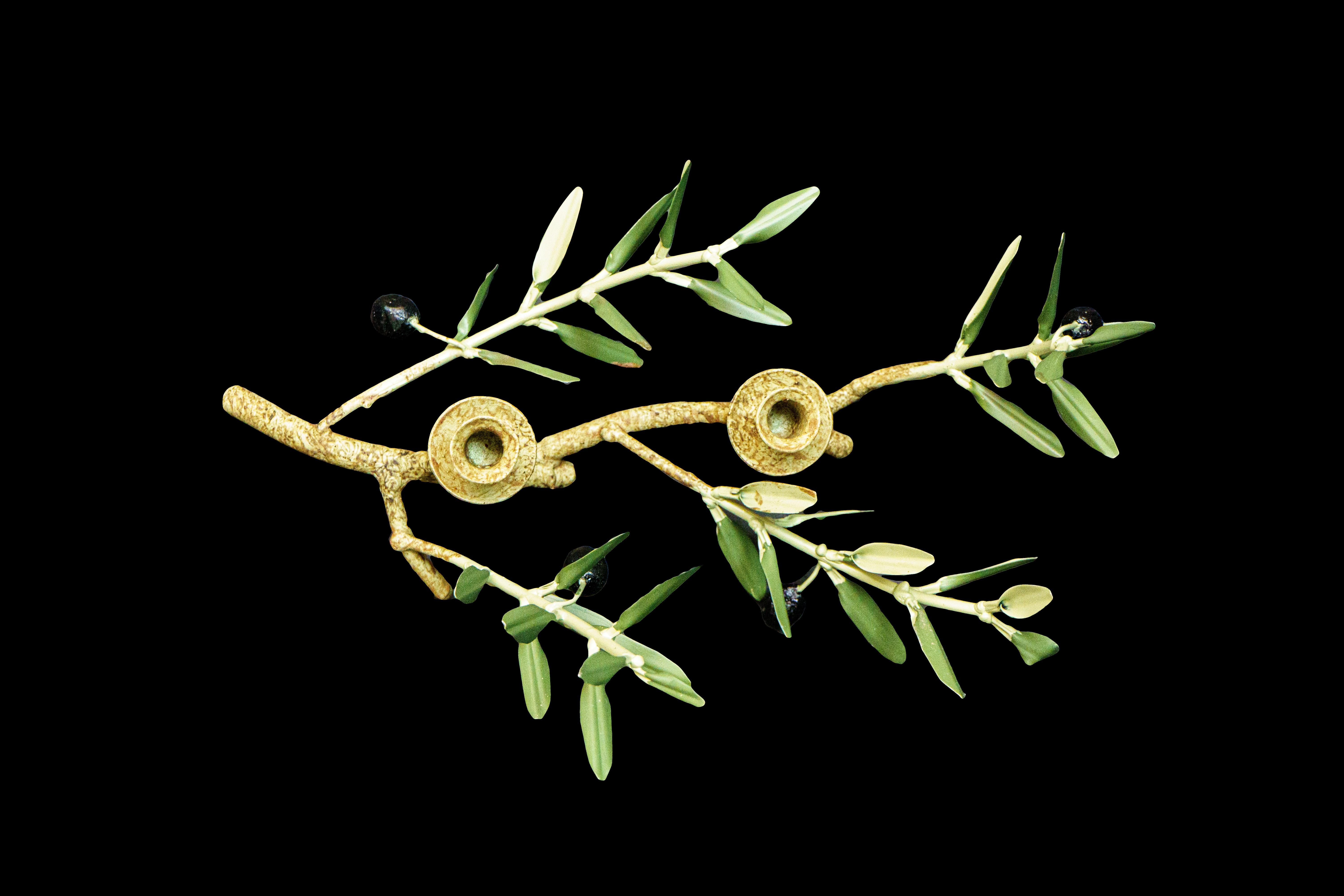 Handgefertigter Olivenbaumzweig-Kerzenhalter aus der Provence (Französische Provence) im Angebot