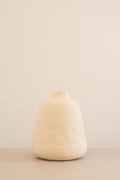 handmade organic white ceramic vase  RUPA N.6