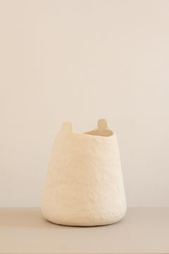 handmade organic white ceramic vase  RUPA N.7