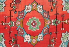 Handmade Oriental Red Kilim Carpet Traditional Area Rug for Sale Geometric Kilim