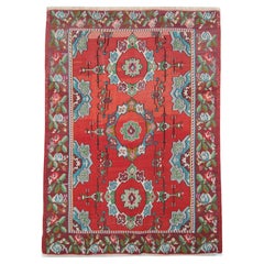 Vintage Handmade Oriental Red Kilim Carpet Traditional Area Rugs for Sale